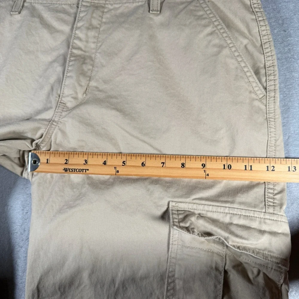 Levis 94 Baggy Cargo Pants Tan Khaki 100% Cotton Utility Drawstring 32x30 A4707